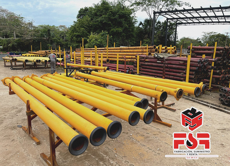Renta de tubería superficial de alta y baja presión